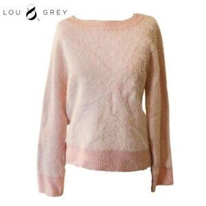 Lou & grey Women's Very Soft‎ Long Sleeve Pullovers Fluffy Fuzzy Sweater